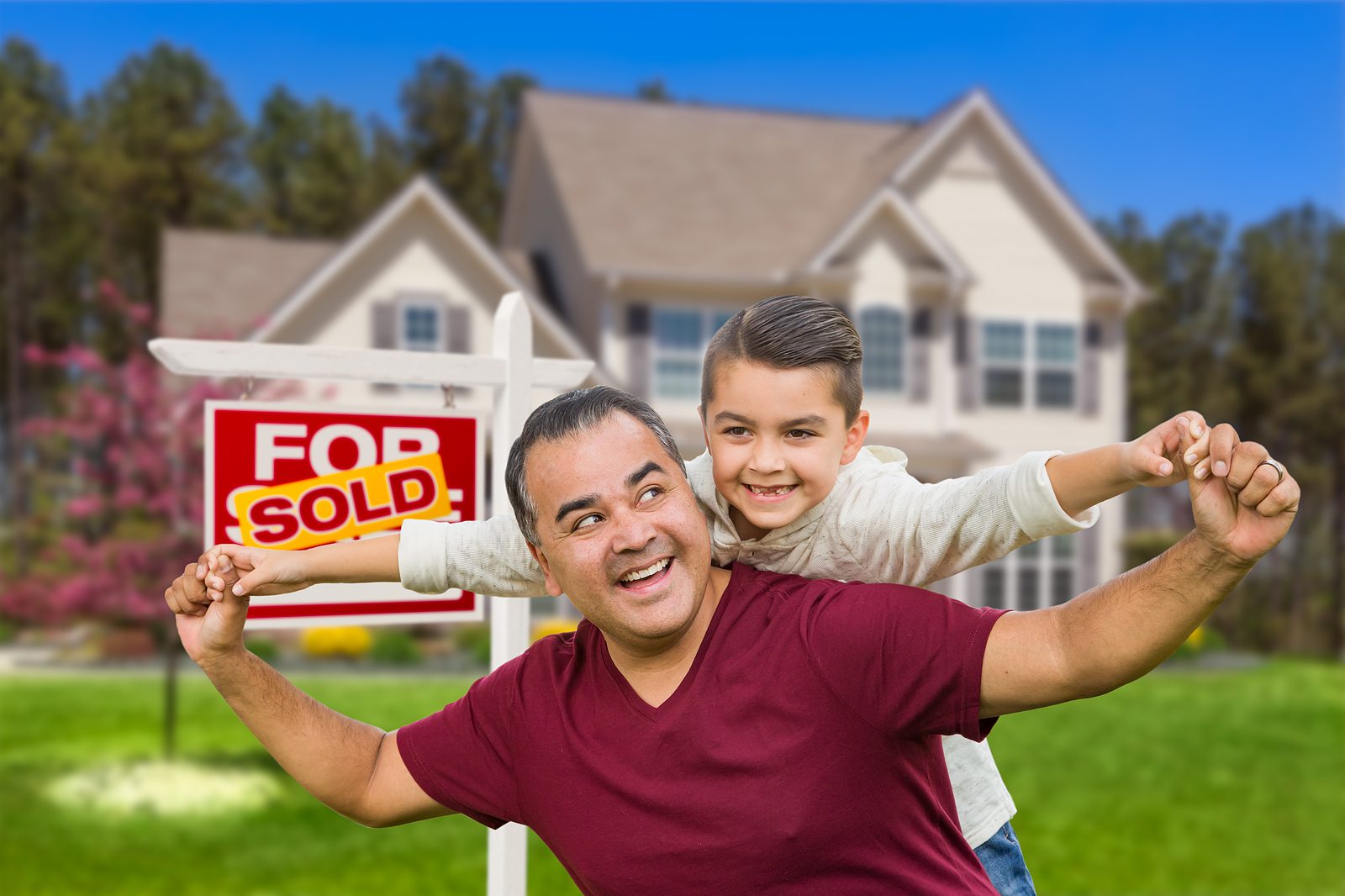 bigstock Hispanic Father and Mixed Race 409944067